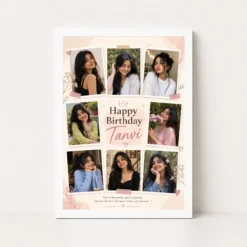 Girlfriend Birthday Photo Frame light pastel theme white main