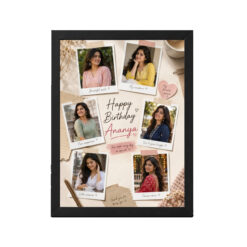 Girlfriend Birthday Photo Frame Polaroid Style | Personalized Birthday Gift Frame