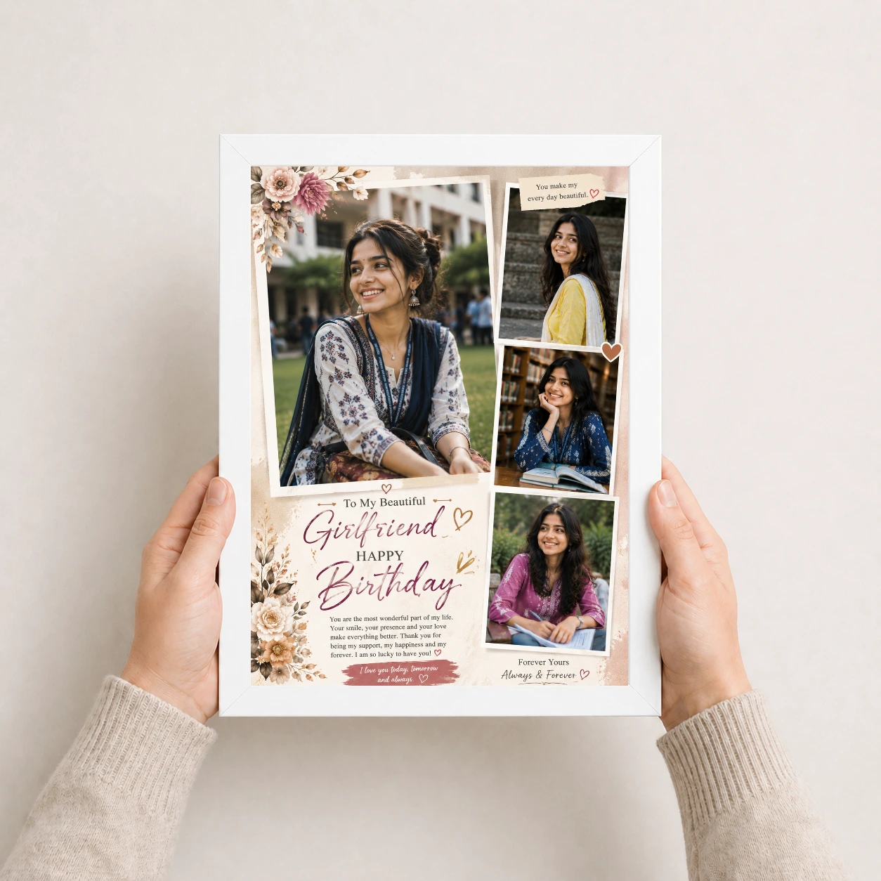 Girlfriend Birthday Photo Frame | Personalized Birthday Gift Frame 7 Girlfriend Birthday Photo Frame | Personalized Birthday Gift Frame - Image 7