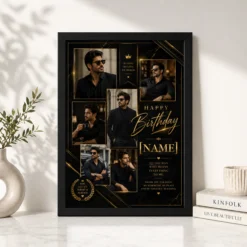 Happy Birthday Husband Photo Frame black 4