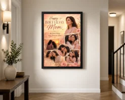 Alternative view of Happy Birthday Mom Photo Frame | Personalized Birthday Gift Frame