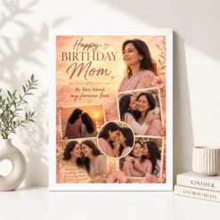 Happy Birthday Mom Photo Frame white 4
