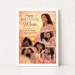 Happy Birthday Mom Photo Frame white main