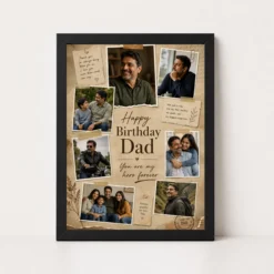 Happy Birthday Papa Photo Frame | Personalized Birthday Gift Frame