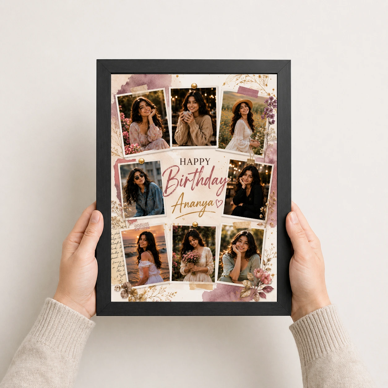 Happy Birthday Photo Frame with Custom Name | Personalized Birthday Gift Frame 3 Happy Birthday Photo Frame with Custom Name | Personalized Birthday Gift Frame - Image 3