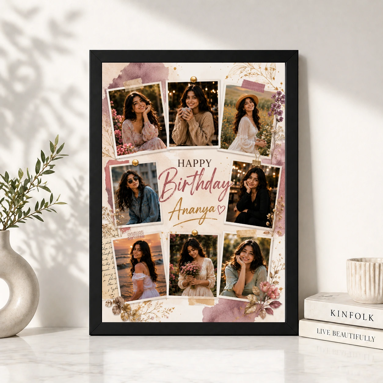 Happy Birthday Photo Frame with Custom Name | Personalized Birthday Gift Frame 4 Happy Birthday Photo Frame with Custom Name | Personalized Birthday Gift Frame - Image 4