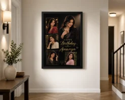 Alternative view of Happy Birthday Wife Photo Frame Elegant Theme | Personalized Birthday Gift Frame
