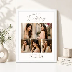Happy Birthday Wife Photo Frame white 4