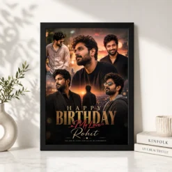 Husband Birthday Photo Frame black 4
