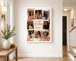 Personalized Birthday Photo Frame with Name Photo white 2