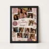 Personalized Birthday Photo Frame with Name black main