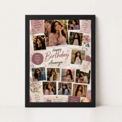 Personalized Birthday Photo Frame with Name | Personalized Birthday Gift Frame