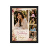 Personalized Birthday Table Photo Frame black main white bg