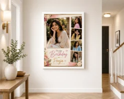 Personalized Birthday Table Photo Frame white 2