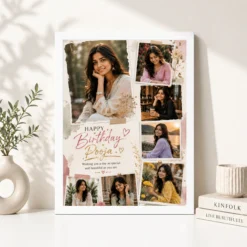 Personalized Birthday Table Photo Frame with 6 Photos | Personalized Birthday Gift Frame 15 Personalized Birthday Table Photo Frame with 6 photos white 4