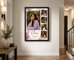 Alternative view of Personalized Birthday Table Photo Frame with Big Photo | Personalized Birthday Gift Frame