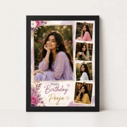Personalized Birthday Table Photo Frame with Big Photo | Personalized Birthday Gift Frame