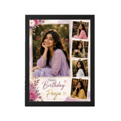 Personalized Birthday Table Photo Frame with Big Photo | Personalized Birthday Gift Frame
