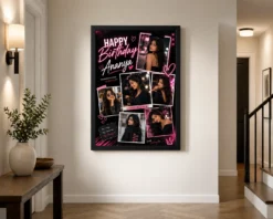 Alternative view of Personalized Girlfriend Birthday Photo Frame Black Theme | Personalized Birthday Gift Frame