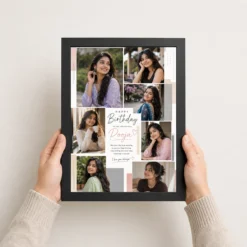 Personalized Love Birthday Photo Frame black 3
