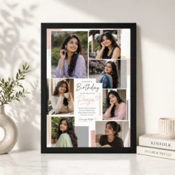 Personalized Love Birthday Photo Frame black 4