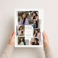 Personalized Love Birthday Photo Frame white 3