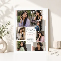 Personalized Love Birthday Photo Frame white 4