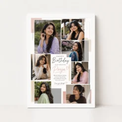 Personalized Love Birthday Photo Frame white main