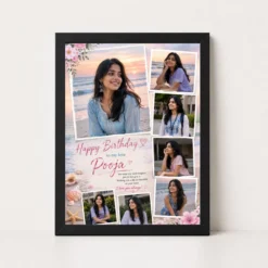 Romantic Birthday Photo Frame for Girlfriend | Personalized Birthday Gift Frame