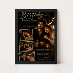 Romantic Photo Frame for Husband Birthday | Personalized Birthday Gift Frame