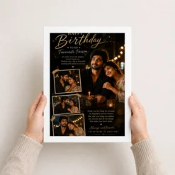 Romantic Photo Frame for Husband Birthday white 3