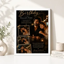 Romantic Photo Frame for Husband Birthday white 4