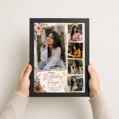 Wife Birthday Photo Frame | Personalized Birthday Gift Frame 10 Wife Birthday Photo Frame black 3