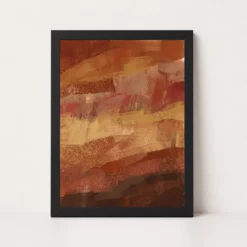Abstract Earth Tones Clay Ochre Rajasthani Palette Art Photo Frame