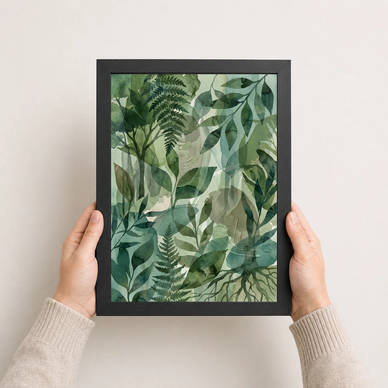 Abstract Forest Greens Botanical Contemporary Calming Art Photo Frame 8 Abstract Forest Greens Botanical Contemporary Calming Art Photo Frame - Image 8