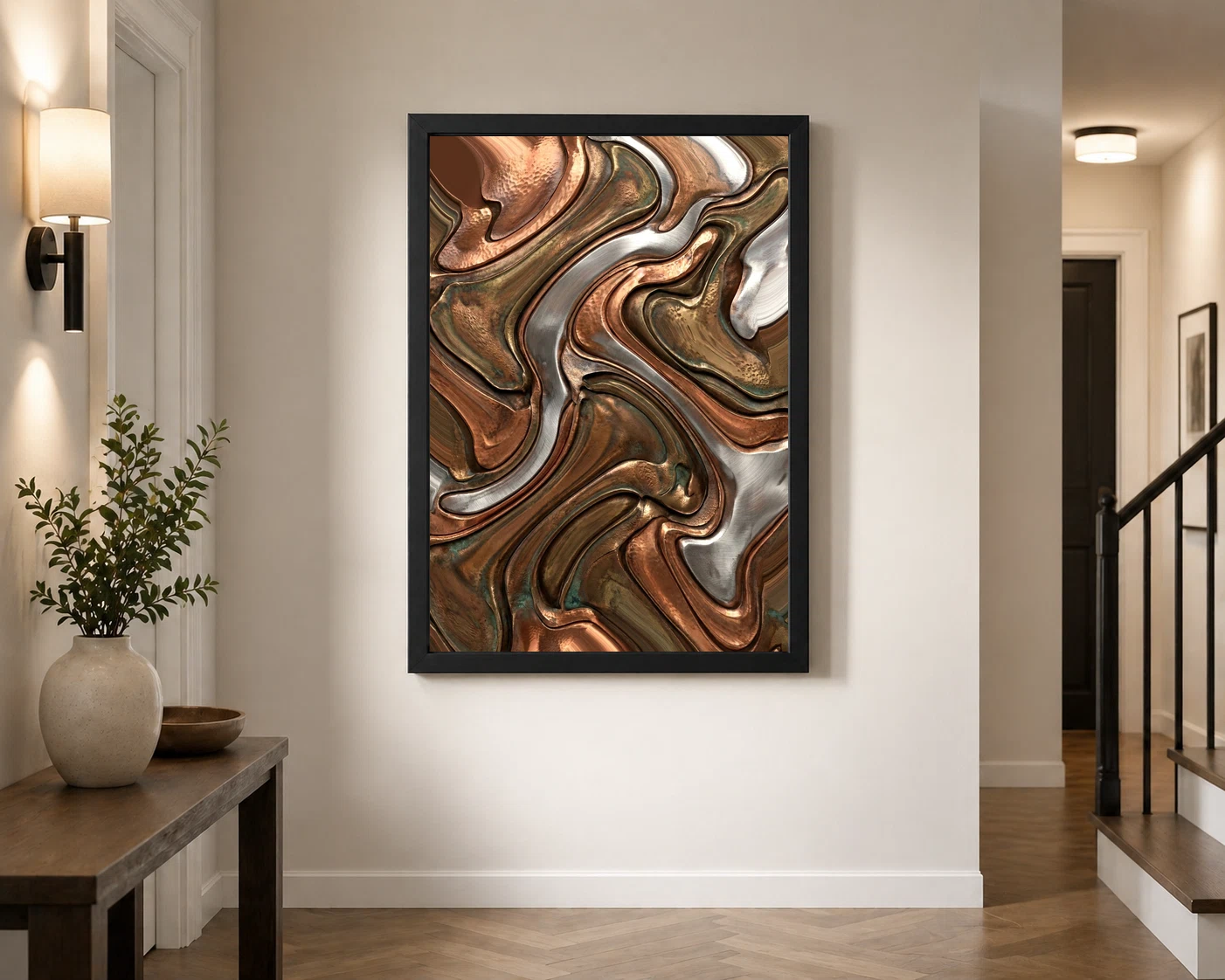 Abstract Metallic Copper Bronze Silver Luxury Premium Art Photo Frame 3 Abstract Metallic Copper Bronze Silver Luxury Premium Art Photo Frame - Image 3