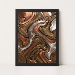 Abstract Metallic Copper Bronze Silver Luxury Premium Art Photo Frame