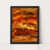 Abstract Sunset Orange Red Gold Layers Expressionism Art Photo Frame 16 abstract sunset orange red gold layers expressionism art 05 black main