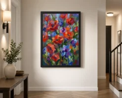 Abstract Vibrant Florals Impressionist Brushwork Garden Art Photo Frame 14 abstract vibrant florals impressionist brushwork garden art 09 black 2