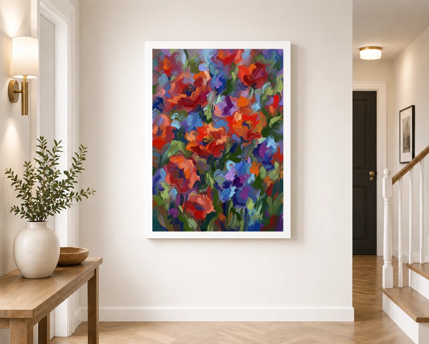 Abstract Vibrant Florals Impressionist Brushwork Garden Art Photo Frame 4 Abstract Vibrant Florals Impressionist Brushwork Garden Art Photo Frame - Image 4