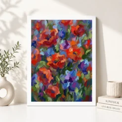 Alternative view of Abstract Vibrant Florals Impressionist Brushwork Garden Art Photo Frame