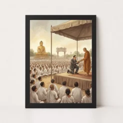 Ambedkar Buddha Dhamma Conversion Nagpur 1956 Historic Art Photo Frame