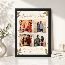 Anniversary Collage 4 Photos Memories Love Story Photo Frame 11 anniversary collage 4 photos memories love story photo frame 01 black 4