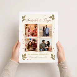 Anniversary Collage 4 Photos Memories Love Story Photo Frame 14 anniversary collage 4 photos memories love story photo frame 01 white 3