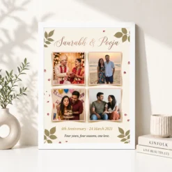 Anniversary Collage 4 Photos Memories Love Story Photo Frame 15 anniversary collage 4 photos memories love story photo frame 01 white 4