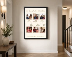 Alternative view of Anniversary Collage 6 Photos Journey Timeline Romantic Photo Frame