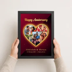 Anniversary Heart Collage Rose Photos Romantic Couple Photo Frame 10 anniversary heart collage rose photos romantic couple photo frame 02 black 3