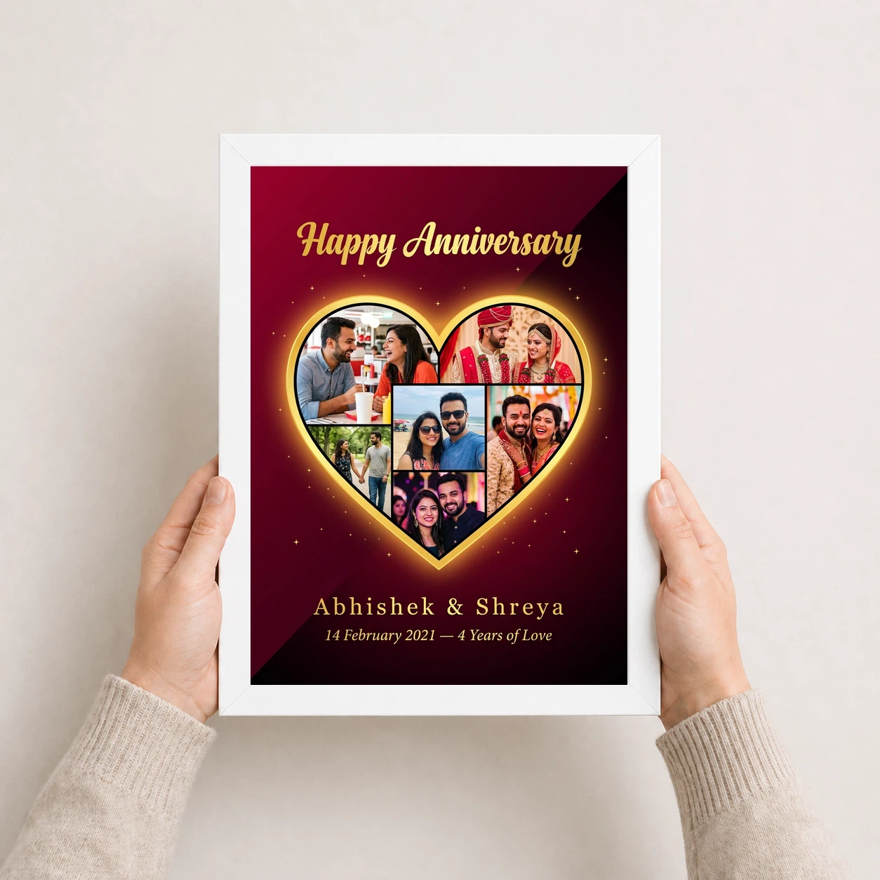 Anniversary Heart Collage Rose Photos Romantic Couple Photo Frame 7 Anniversary Heart Collage Rose Photos Romantic Couple Photo Frame - Image 7