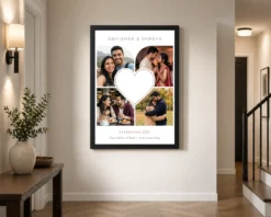 Alternative view of Anniversary Heart Shaped Collage Love Mosaic Couple Photo Frame
