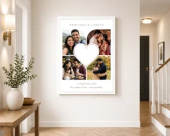 Anniversary Heart Shaped Collage Love Mosaic Couple Photo Frame 13 anniversary heart shaped collage love mosaic couple photo frame 03 white 2